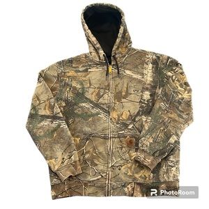Carhartt Realtree Camo Hunting Zip Up Hoodie Large Original Fit